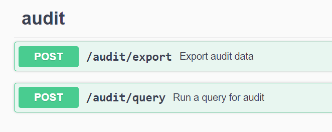API Swagger for Audit