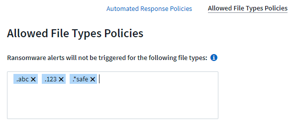 Allowed File Types Policies