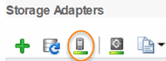 Shows the rescan icon for the storage adapters.