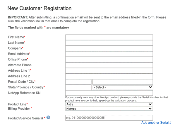 Registrierungsformular Für Neue Kunden