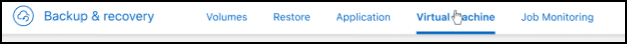Vorheriger UI-Screenshot für BlueXP backup and recovery