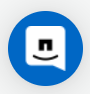 Das Chat-Symbol, das den blauen NetApp „N“ über einem Lächeln zeigt