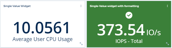 Single-Value Widgets mit und ohne Formatierung