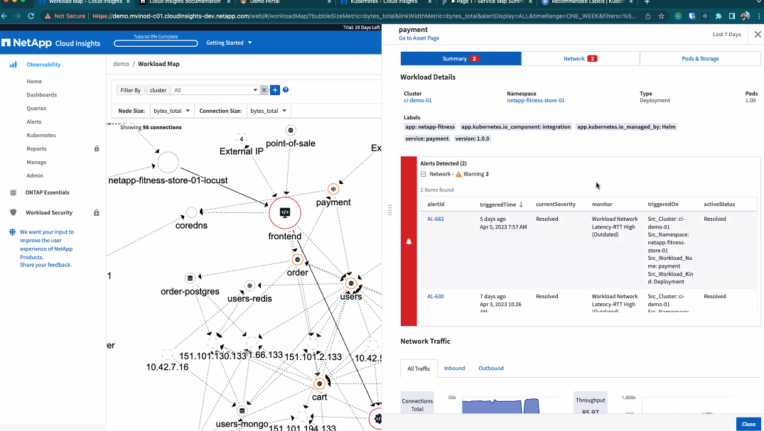 Details Zum Workload-Slideout Mit Warnungen