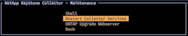 Option „Collector-Dienste neu starten“