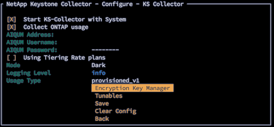 Encryption Key Manager-Option