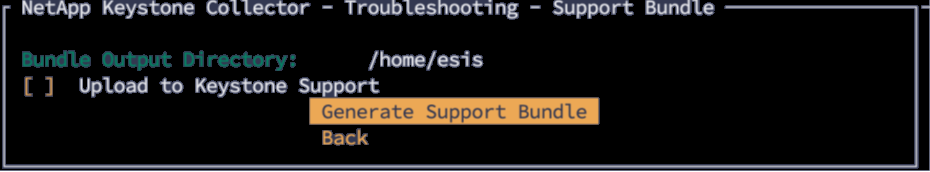 Erzeugen Sie das Support Bundle