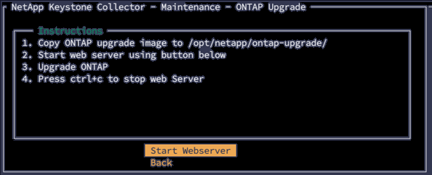 Webserver-Option starten