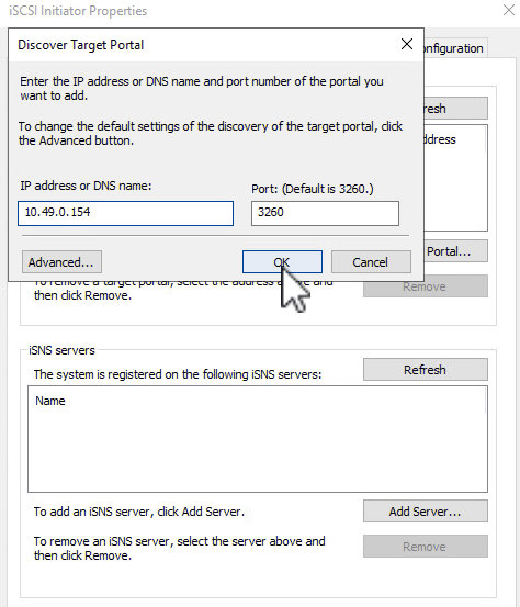 iSCSI-Initiatorerkennung