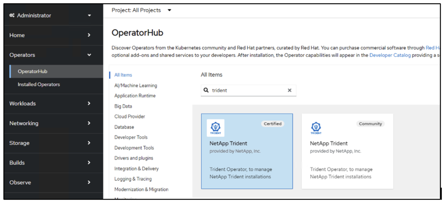Operator im Operator Hub