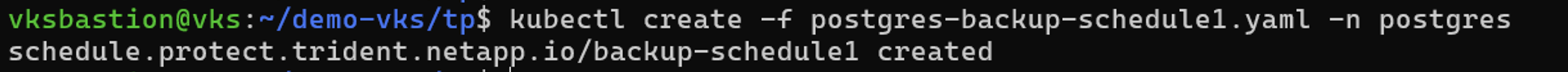 Backup-Zeitplan erstellt