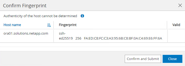 Screenshot, der die SnapCenter -Konfiguration zeigt.