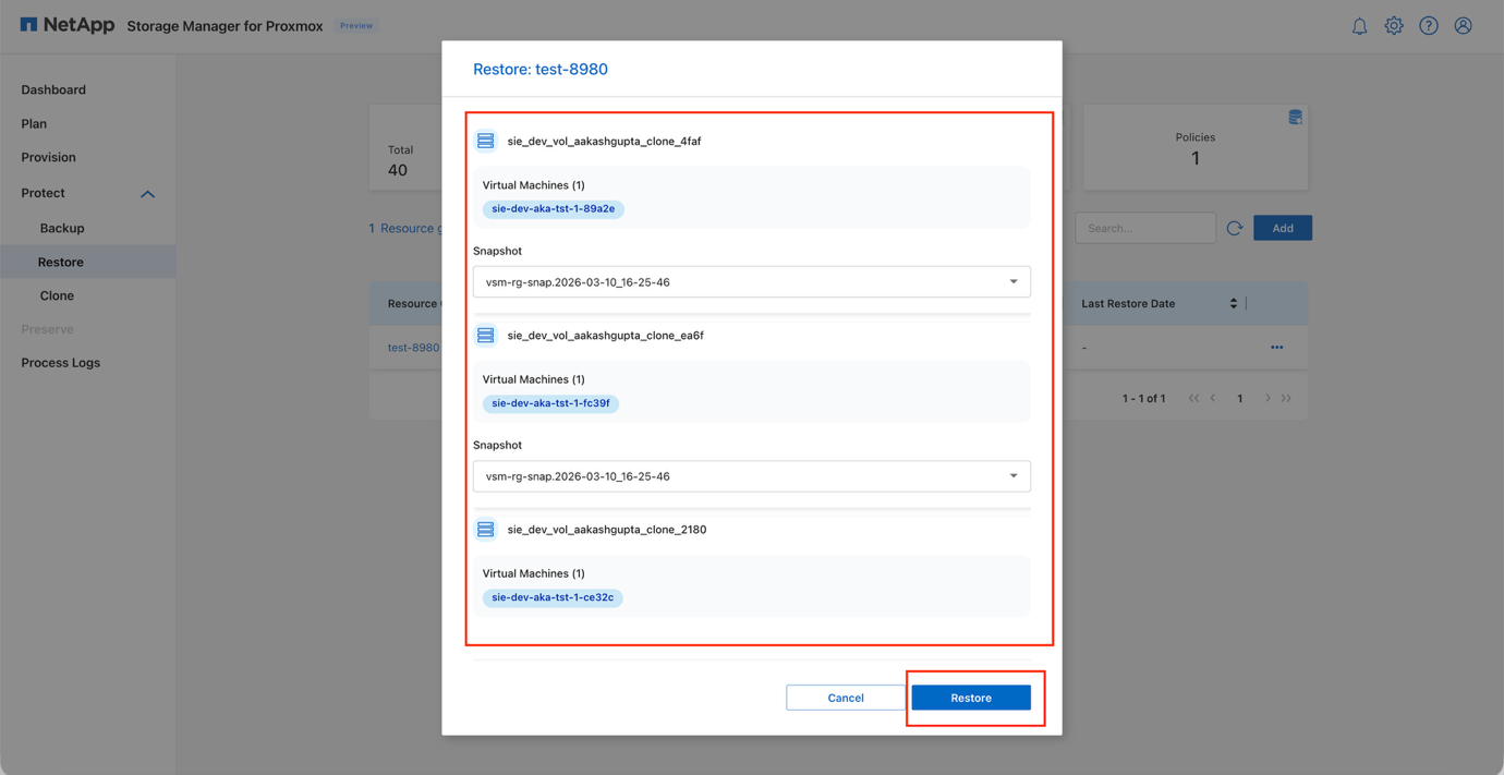 Wiederherstellungsvorgang erfolgreich abgeschlossen