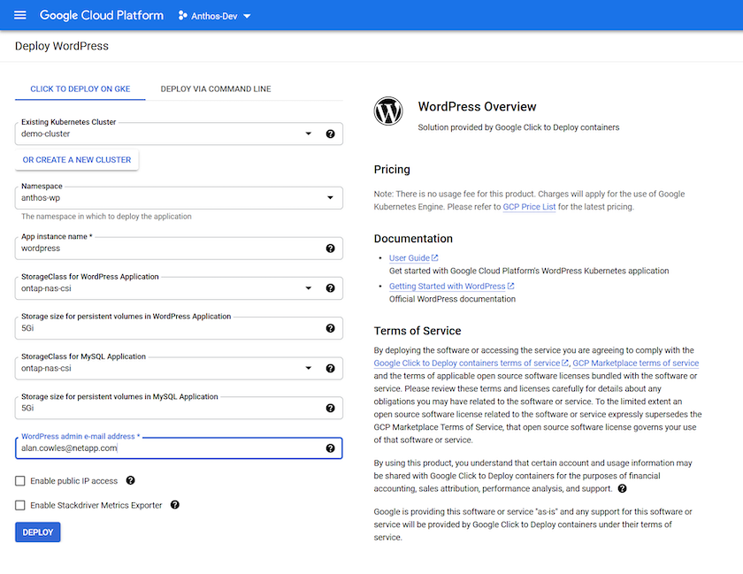 WordPress-Konfiguration
