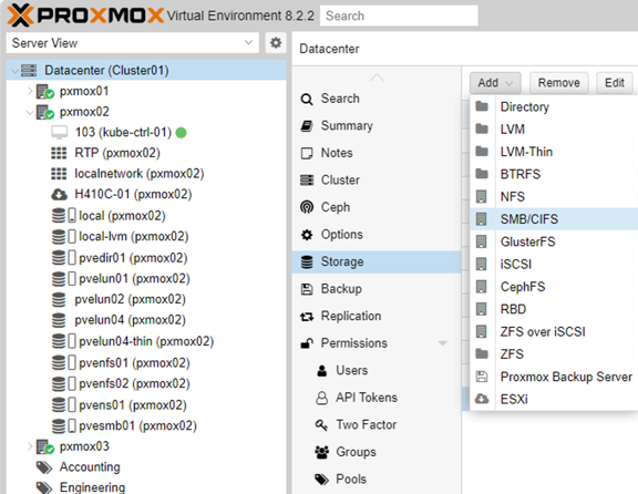 Navigation KMU Storage