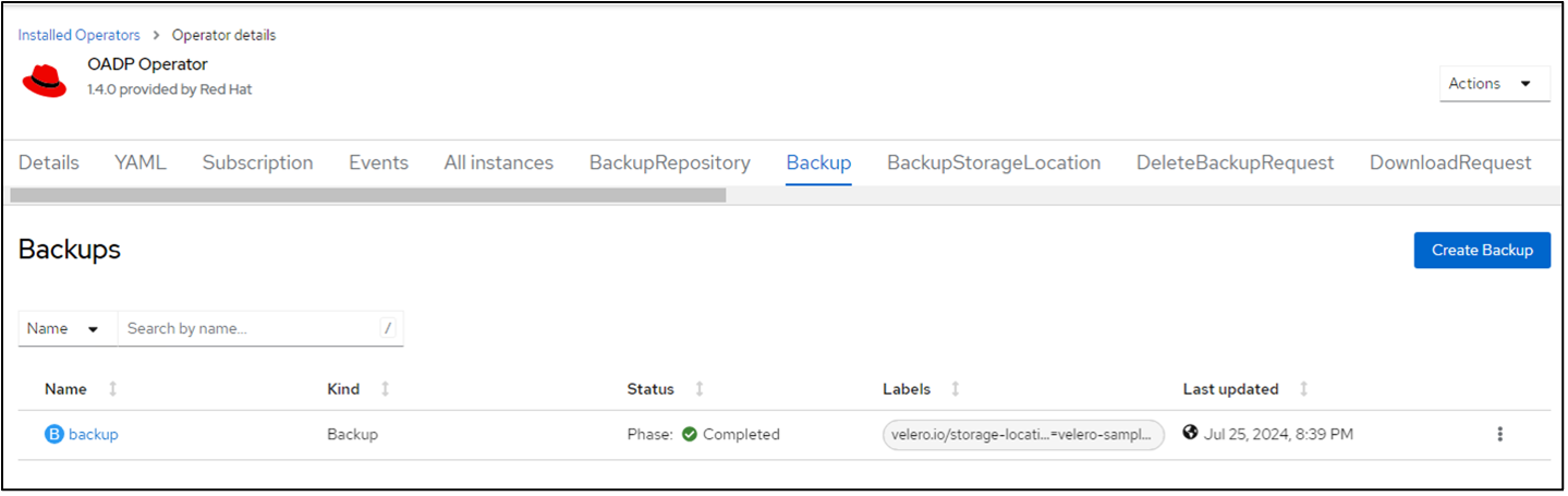 Backup-Speicherort, der auf denselben Objektspeicher verweist