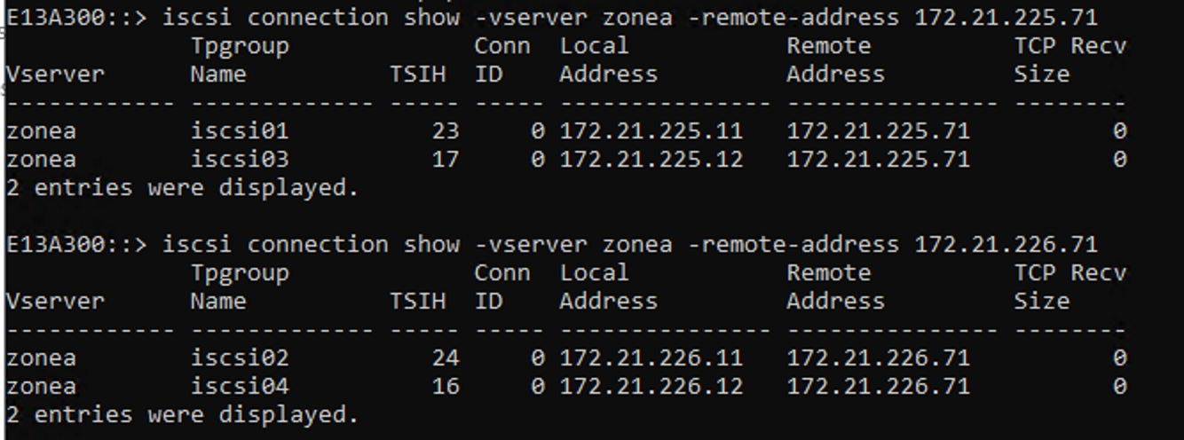 ISCSI-Verbindungsinformationen