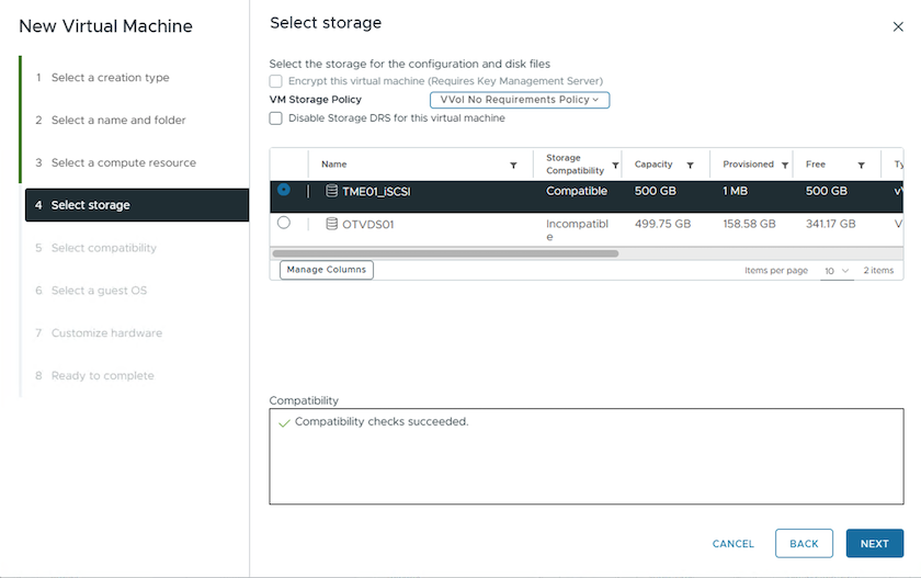 VVol VM Storage-Richtlinie