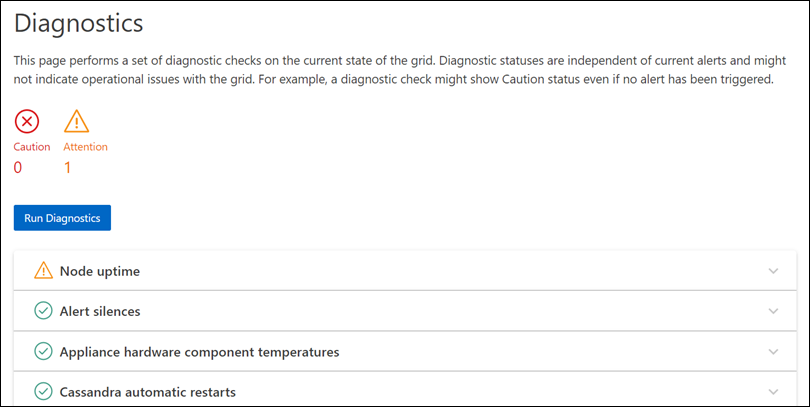 Support Diagnose-Seite