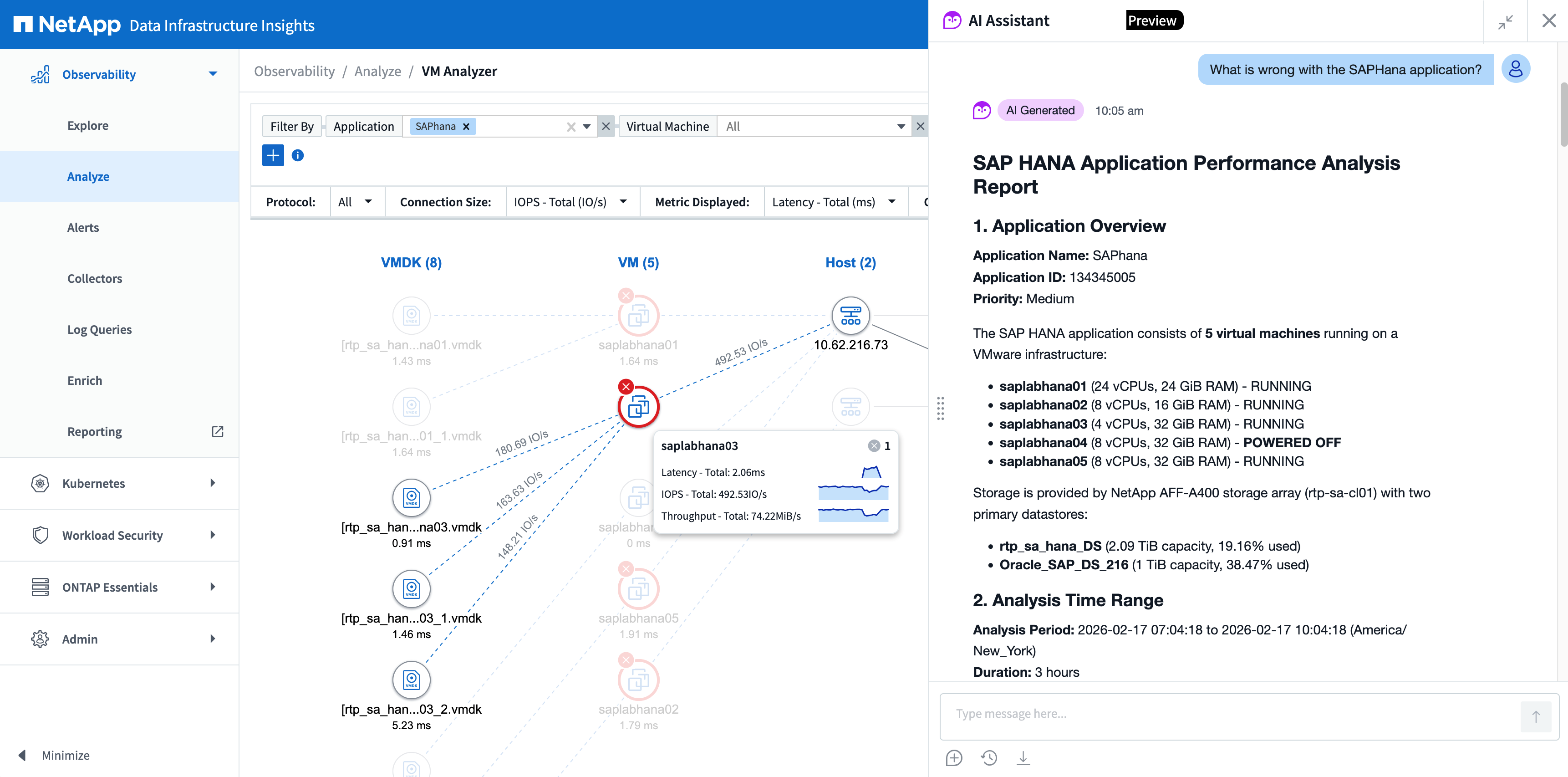 Pregunta de ejemplo de AI Assistant