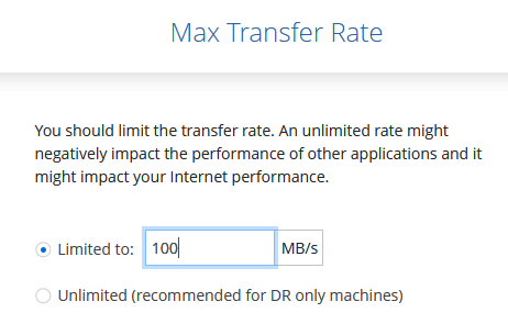 Velocidad máxima de transferencia