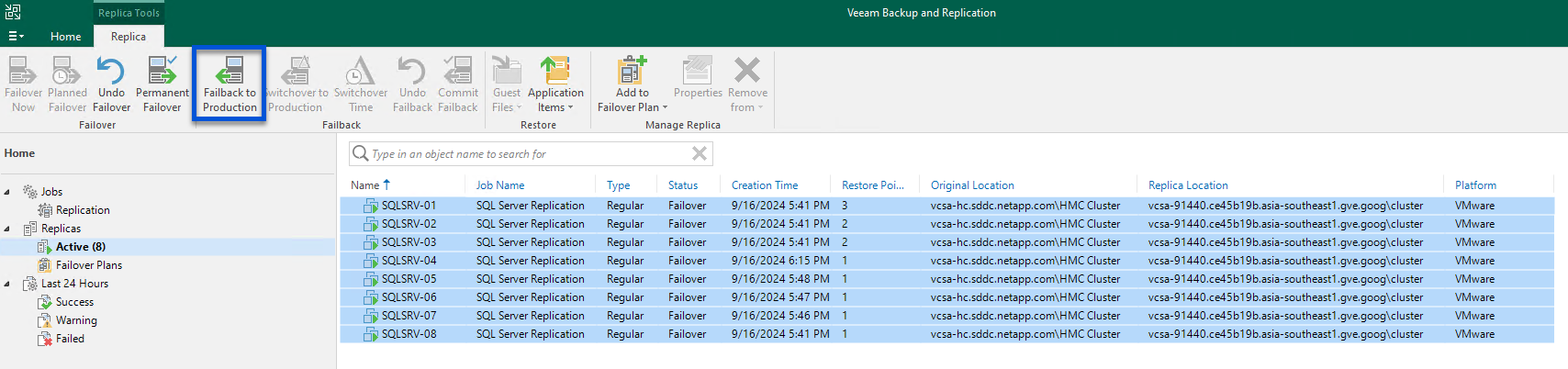 Iniciar conmutación por error