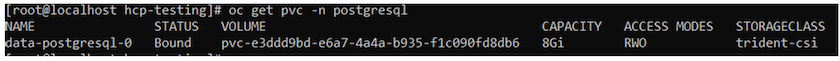 PVC de PostgreSQL