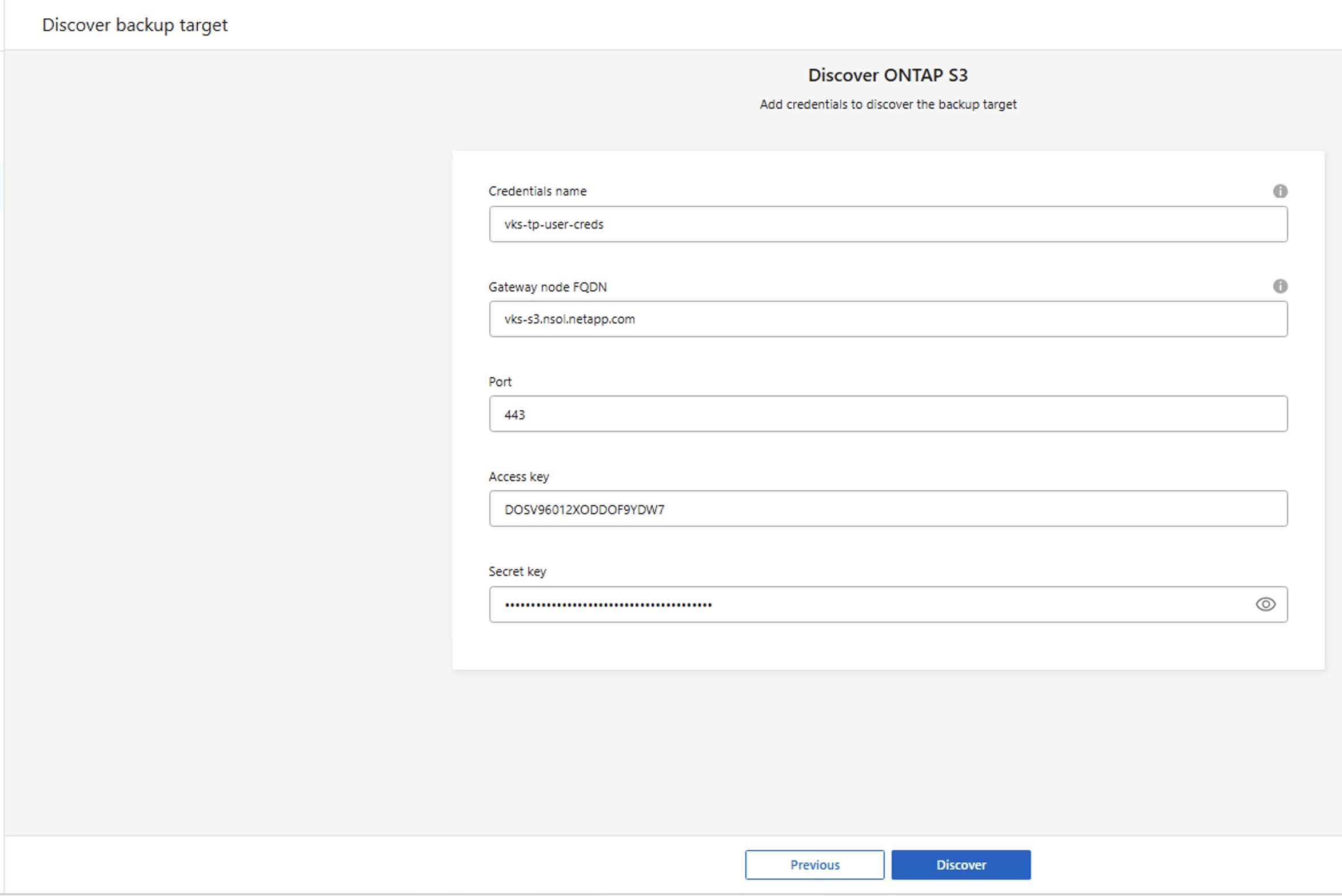 Detalles del almacenamiento de objetos ONTAP S3 para su descubrimiento en NetApp Console