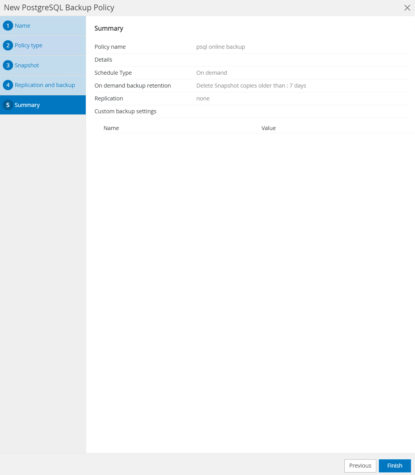 Esta imagen proporciona una copia de seguridad de la base de datos para el servidor SnapCenter