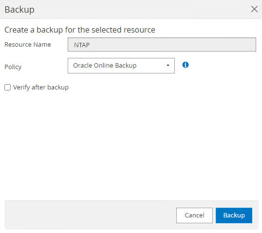 Captura de pantalla que muestra la configuración de SnapCenter .