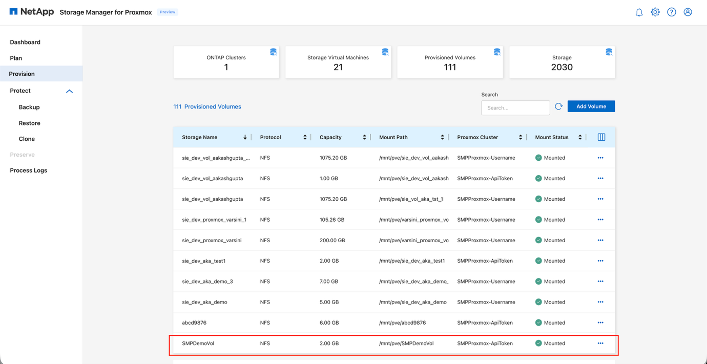 El aprovisionamiento de almacenes de datos NFS se ha completado correctamente