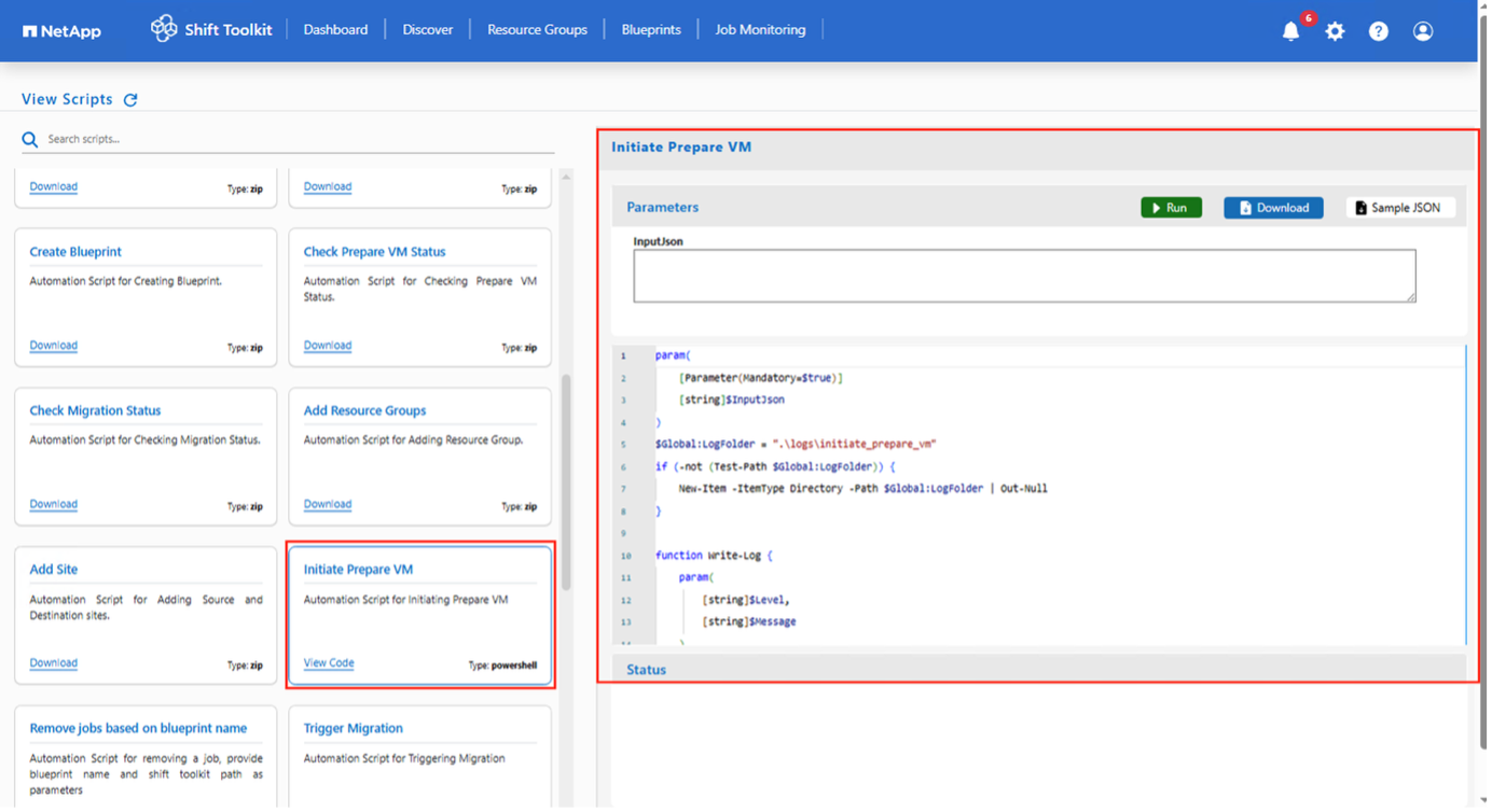 Ejemplo de script de PowerShell para la eliminación de un trabajo