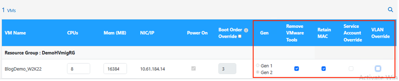 Configuración de VM