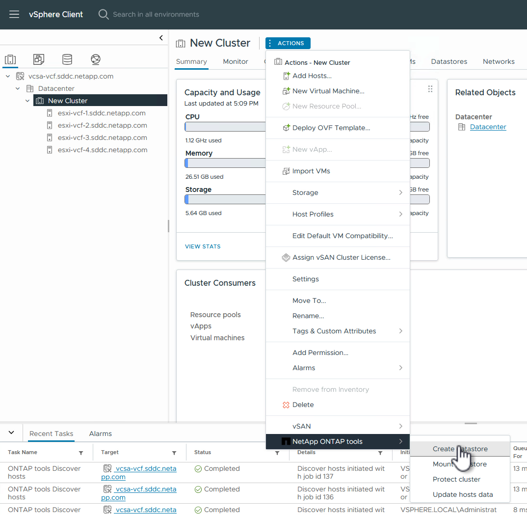 Crear un almacén de datos