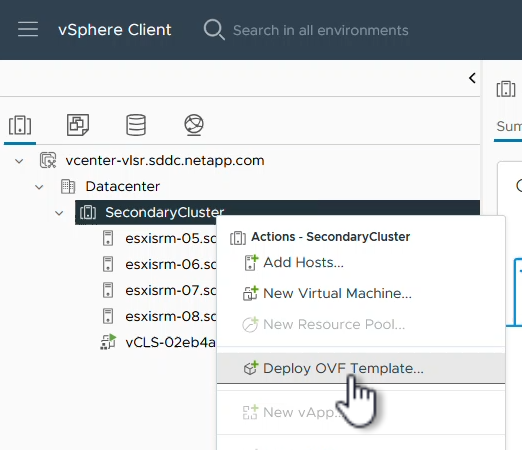Implementar plantilla OVF