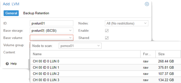 creación de almacenamiento lvm