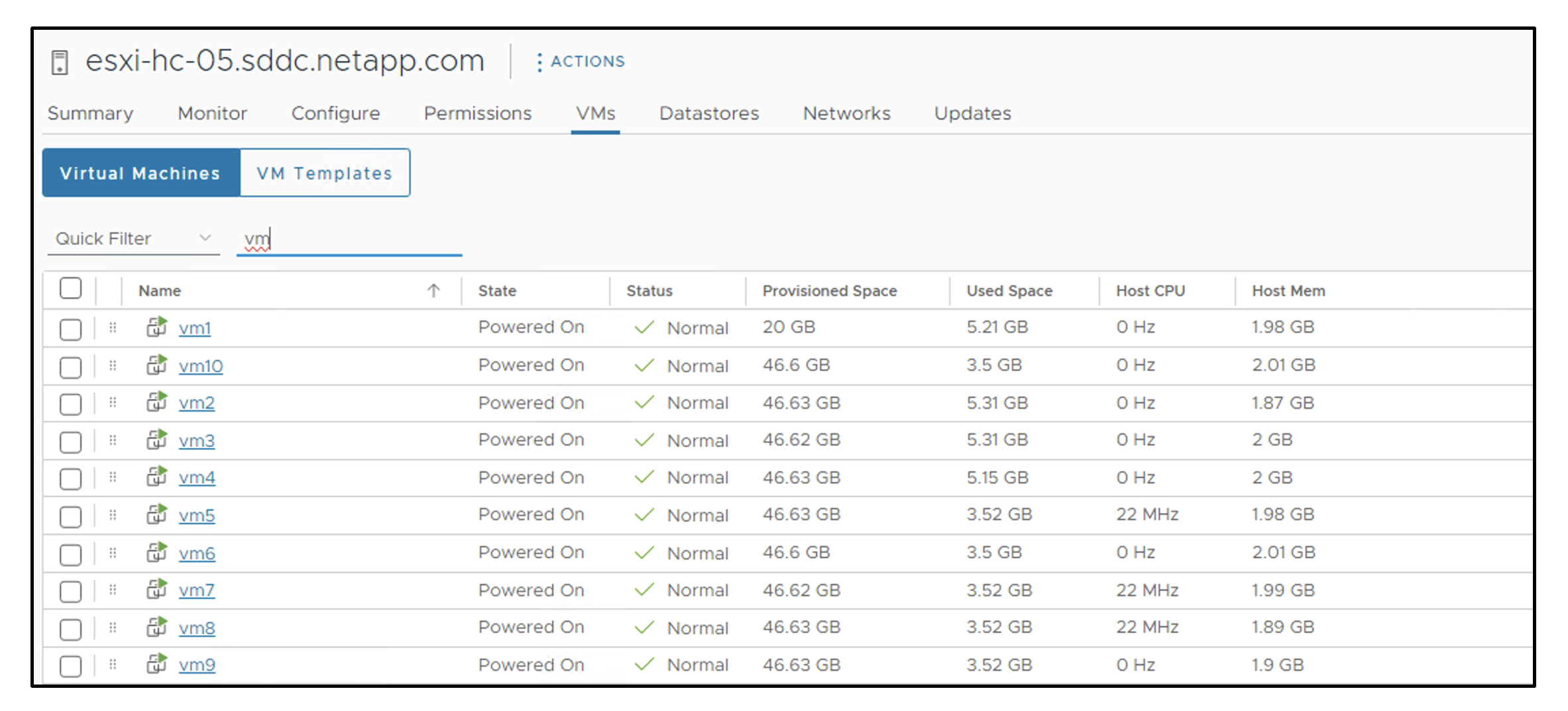 equipos virtuales del mismo host