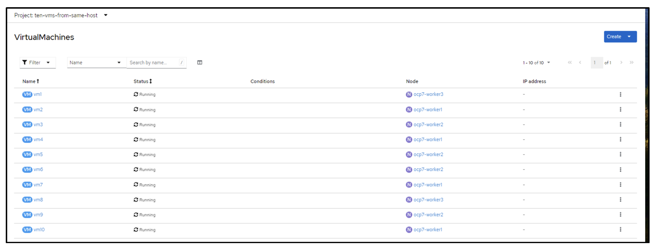 equipos virtuales migrados en ejecución