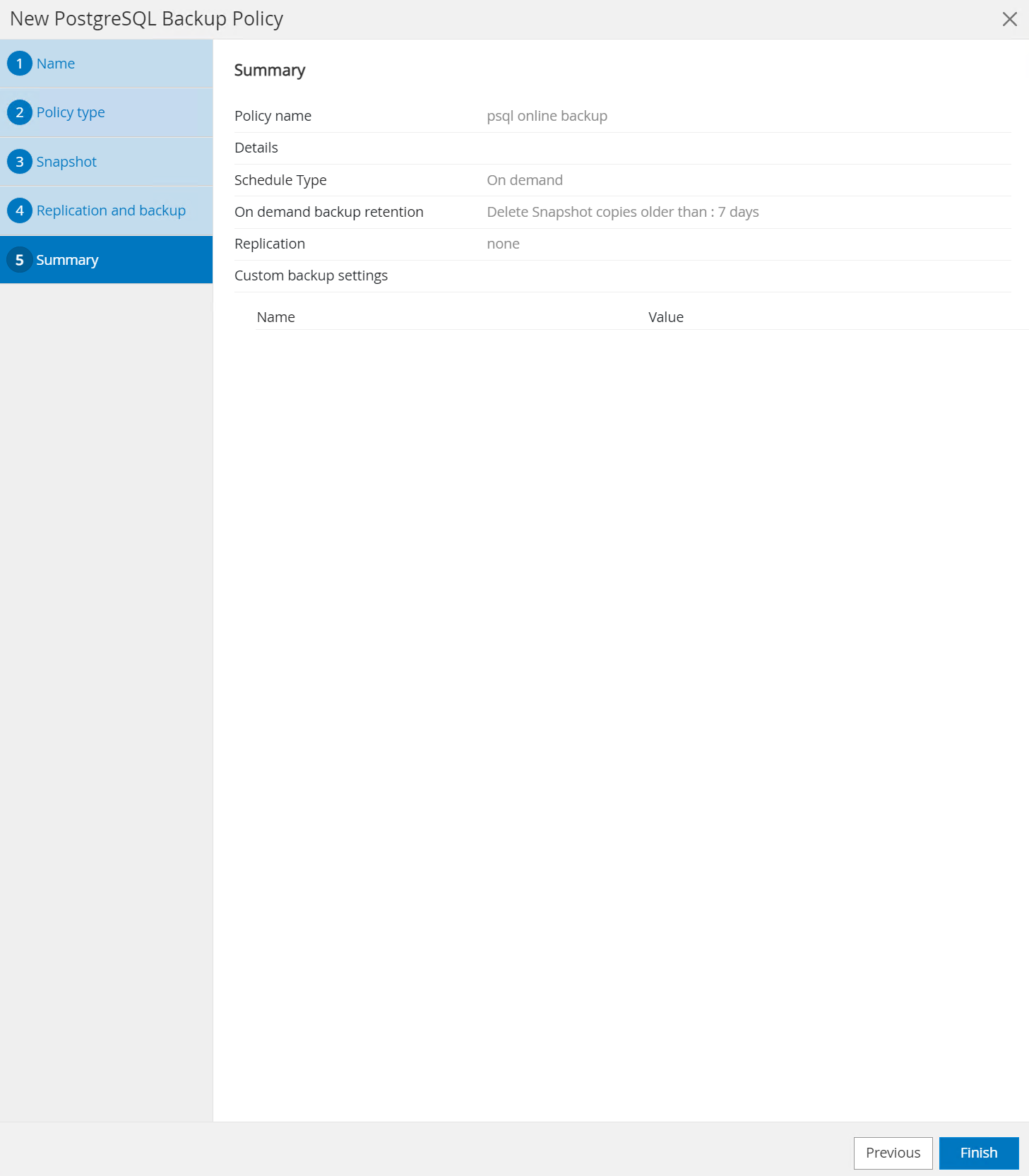 Esta imagen proporciona una copia de seguridad de base de datos para el servidor SnapCenter