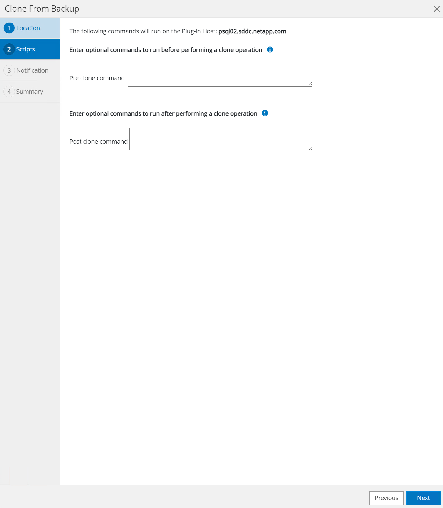 Esta imagen proporciona clon de base de datos para el servidor SnapCenter