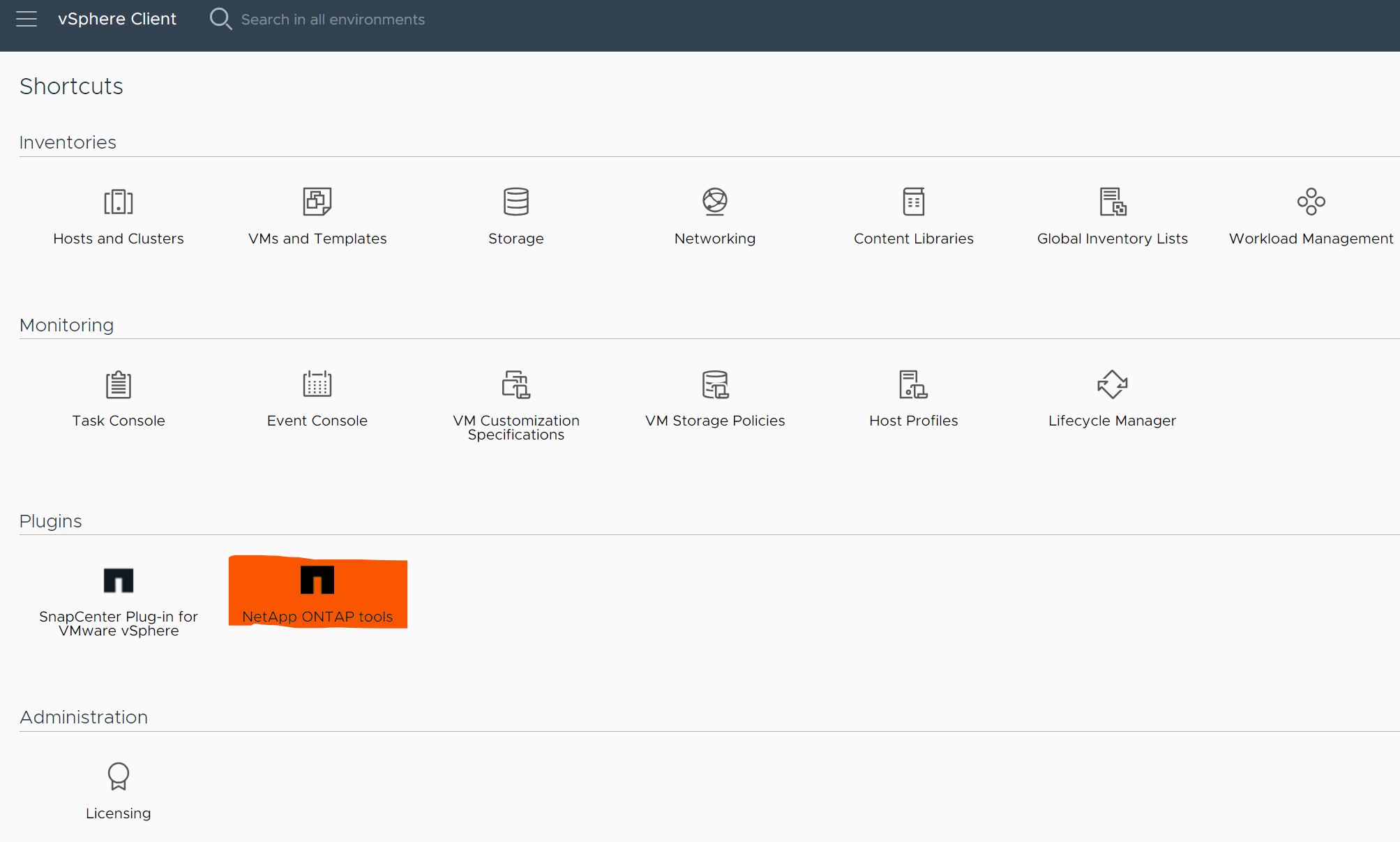 Captura de pantalla que muestra una configuración de perfil de funcionalidades de almacenamiento personalizada.