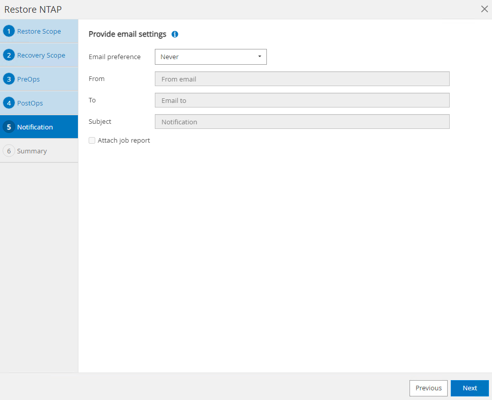 Captura de pantalla que muestra la configuración de SnapCenter.