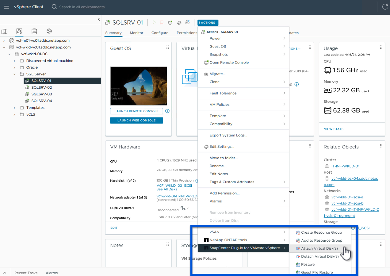 Seleccione Attach Virtual Disks(s)