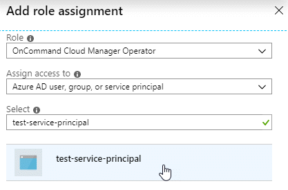 Captura de pantalla que muestra el formulario Agregar asignación de funciones en el portal de Azure.