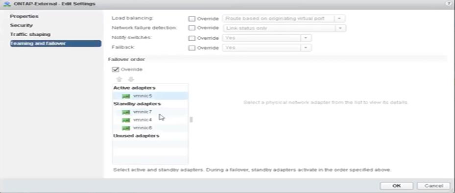 Parte 1: Configuraciones de grupos de puertos externos ONTAP Select