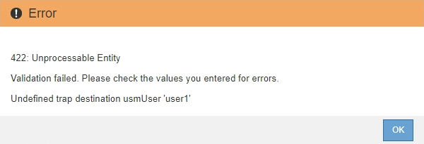 Error al quitar el usuario USM en SNMP