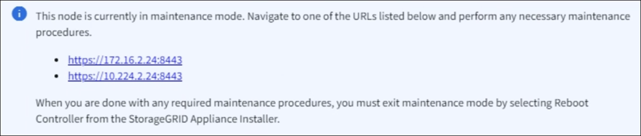 Direcciones URL del modo de mantenimiento