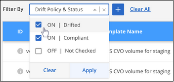 Capture d'écran montrant comment utiliser le widget de filtre pour affiner la liste des ressources.