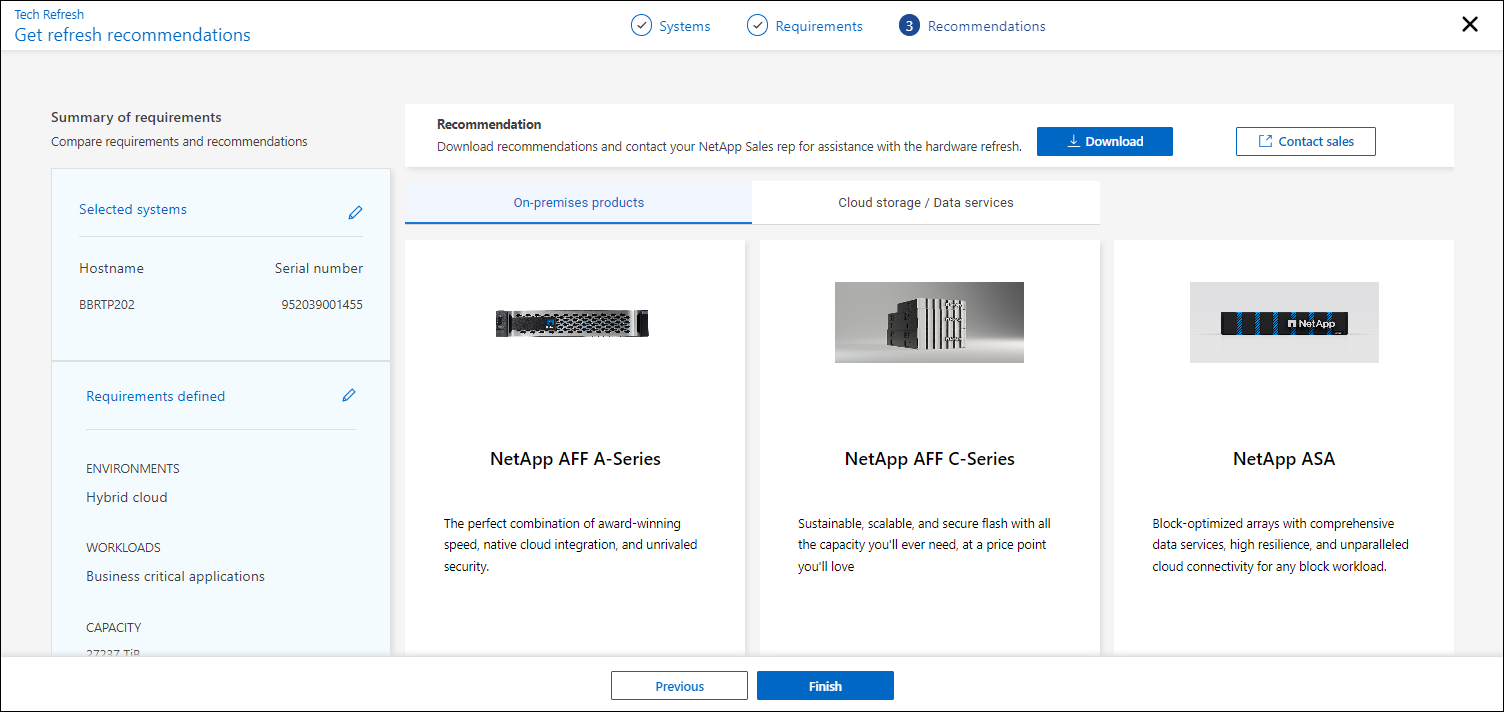 Afficher la page des recommandations d'évaluation actualisée