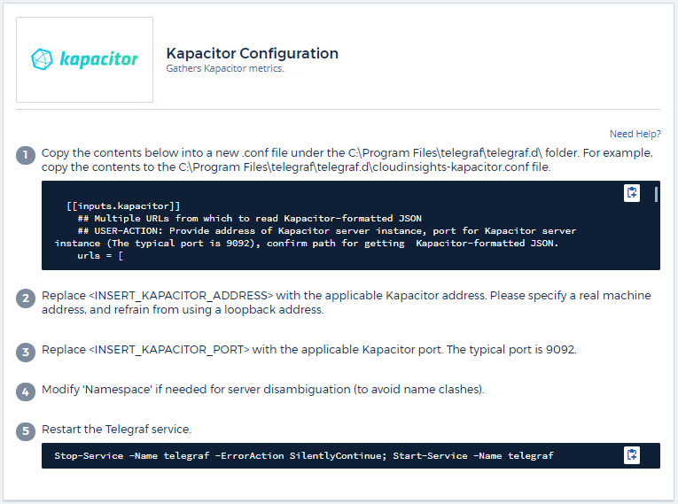 Configuration Kapacitor